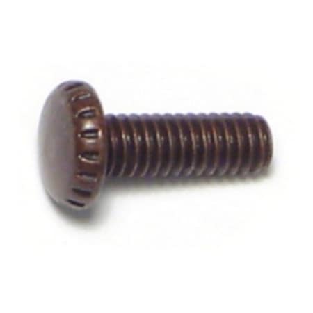 Thumb Screw, #8-32 Thread Size, Antique Brass Steel, 1/2 In Lg, 20 PK
